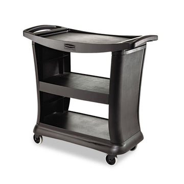 Rubbermaid® Commercial Executive Service Cart, Three-shelf, 20.33w X 38.9d X 38.9 H, Black freeshipping - TVN Wholesale